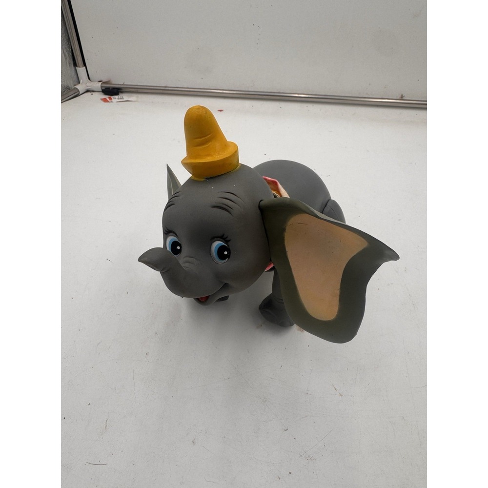 Retro Vintage 1970s Walt Disney Dumbo Toy Doll Figure Plastic & Vinyl Elephant